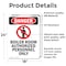 Signmission Boiler Room Authorized Danger Sign, Vinyl Decal, 18in W x 24in L, 2PK OS-2PACK-DS-D-1824-V-1048 - alternate 3